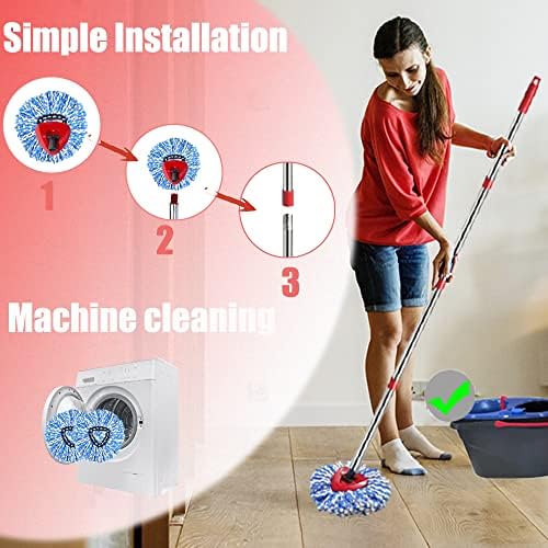 Ocedar Spin Mop Replacement Set - 100 Microfiber for 2-Tank System