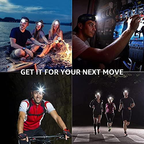 Lepro Super Bright LED Headlamp - Rechargeable Waterproof for Camping Hiking