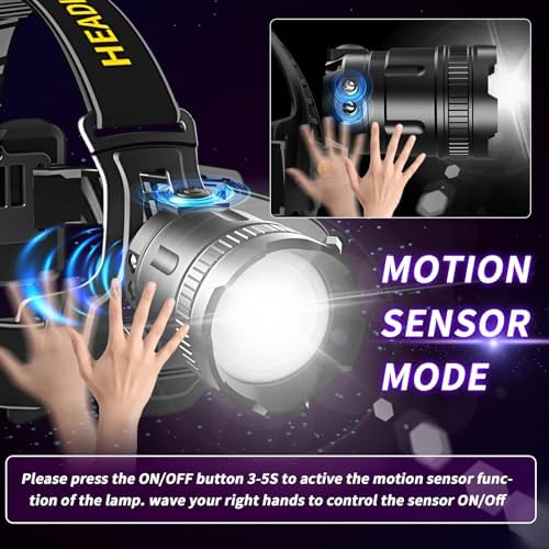 100000 Lumens Spotlight Headlamp for Camping Hunting and Travel