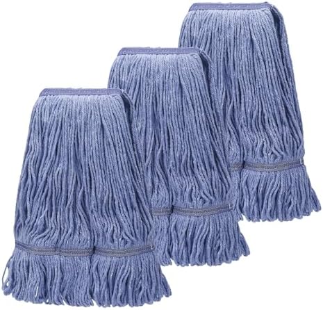 3-Pack Heavy Duty Mop Heads for Commercial Use