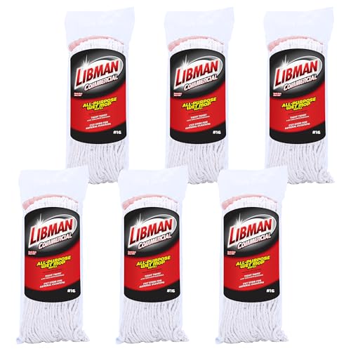 Libman Commercial 97416 Wet Mop Durable and Effective Beat Spills Like a Pro