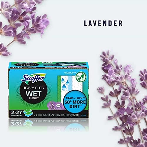 Swiffer Sweeper Heavy Duty Pre-Moistened Wet Cloth Fragrance-Enriched 54-Count