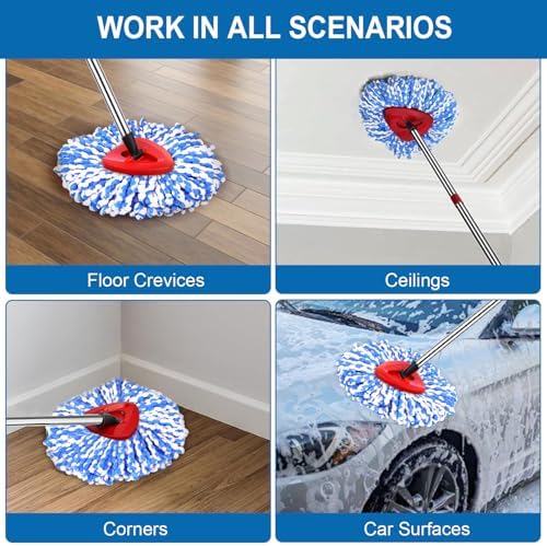 4-Pack Mop Replacement Heads for O Cedar RinseClean 2 Tank System