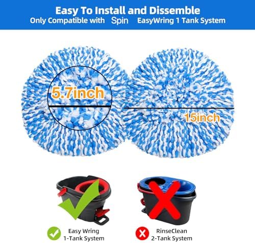 kCarpoly Spin Mop Replaceable Head