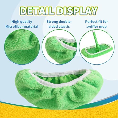 Reusable 100 Chenille Mop Pads for Swiffer Sweeper Washable 5-Pack