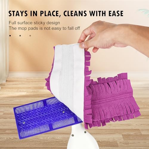4 Pack Mop Refill Pads 2 Yellow 2 Purple