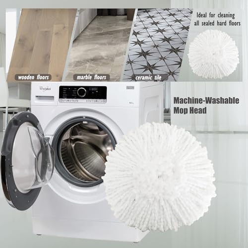 5-Pack Spin Mop Heads - High-Quality Microfiber for Easy Cleaning