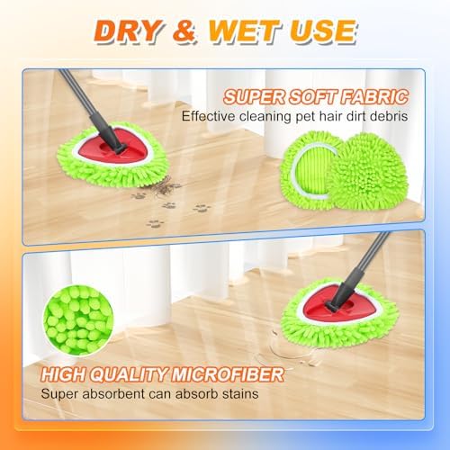 4 Pack Mop Pad Replacement for O-Cedar Spin Mop System
