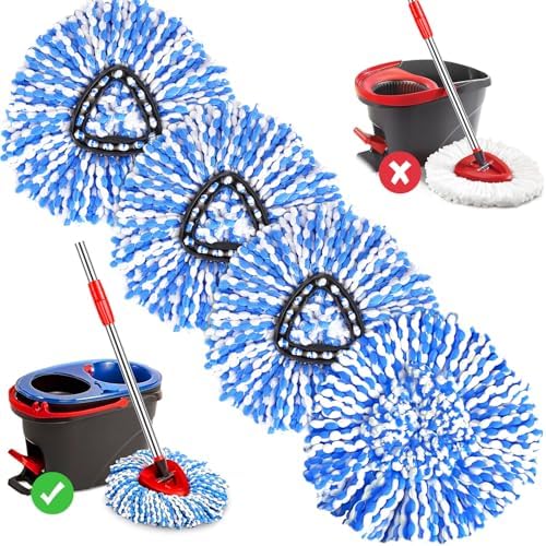 4-Pack Mop Replacement Heads for O Cedar RinseClean 2 Tank System