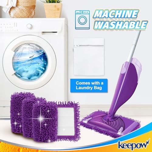 Premium Microfiber Mop Pads - Compatible with Swiffer WetJet for Reusable Cleaning
