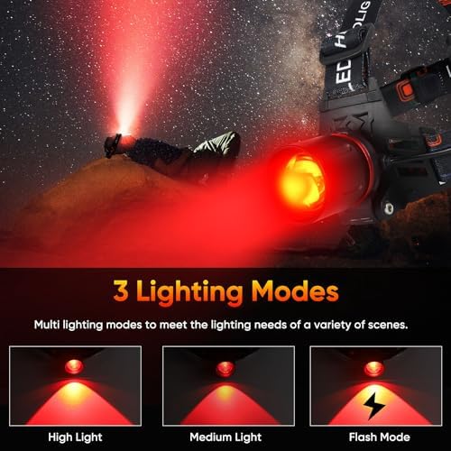 WINDFIRE Red Light Flashlight for Hunting Camping
