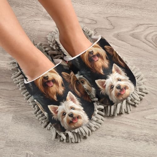 Microfiber Floor Cleaning Slippers for Men Women