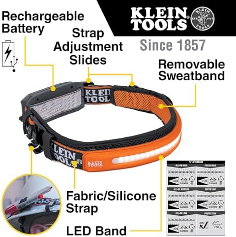 Klein Tools Rechargeable Headlamp with Strap