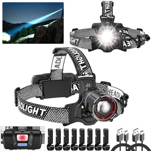 Bright Durable Headlamp 2-Pack