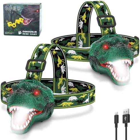 Spray Dinosaur Headlamp 2-Pack