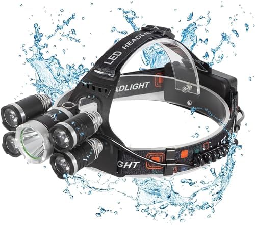 Rechargeable LED Headlamp Adjustable Powerful for Camping Hiking Hunting