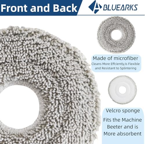 6Pcs Mop Pads Replacement for Robot Vacuum Layered Water Locking Design