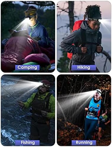 Eirnvop 9-LED 2000 Lumen 2-Pack Headlamp Waterproof 20HR 6 Modes