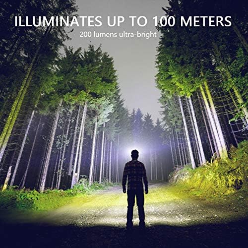 Vekkia Ultra Bright LED Headlamp Bright Charged Rechargeable Waterproof