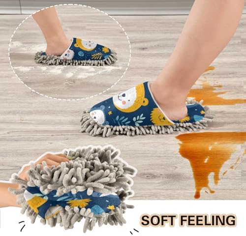 FLildon Microfiber Cleaning Slippers for Men Women