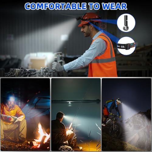 Rechargeable Headlamp 2Pack 990000LM Bright