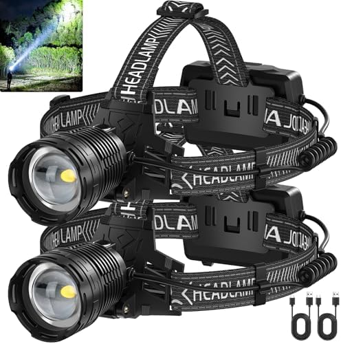 Kungf Rechargeable Headlamp 990000 Lumens Adjustable