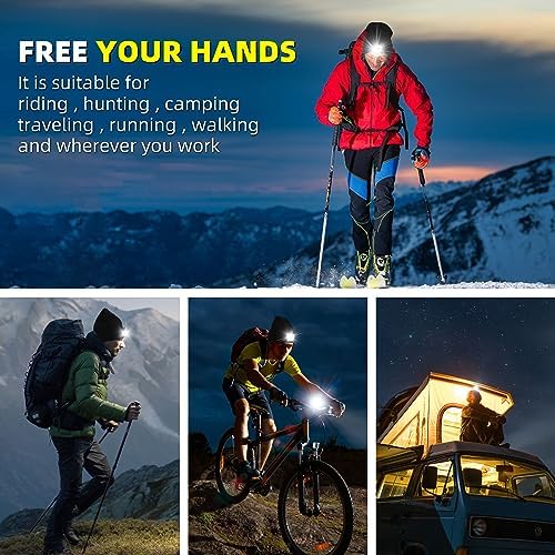 YMHB Rechargeable LED Beanie Hat for Men Dad Christmas Gift