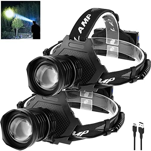 Bailinghai 100000 Lumens Adjustable 90 5 Modes Waterproof Headlamp