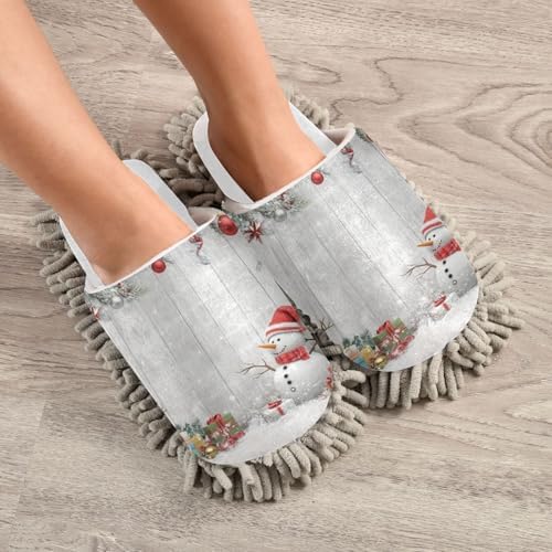 White Christmas Slippers for Efficient Cleaning