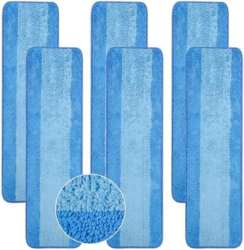 6-Pack Microfiber Mop Pads with Bona Mop Compatibility