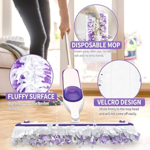 Hofosi 25PCS Disposable Mopping Pads Swiffer PowerMop Replacement Multi-Surface Floor Cleaning