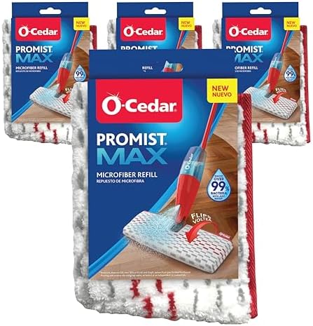 O-Cedar ProMist MAX spray mop head Refill Pack of 4