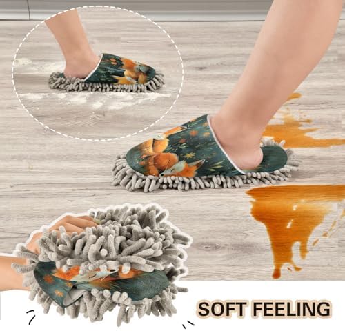 Cartoon Cute Fox Kitchen Cleaning Slippers