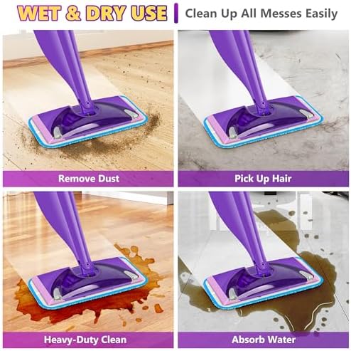Reusable Microfiber Mop Pads for Swiffer Wet Jet Dry Use