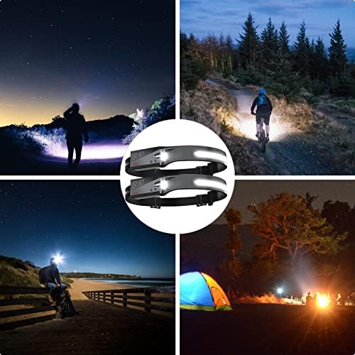 Aikertec Rechargeable 6-Piece Headlamp 230 Beam Motion Sensor Dustproof Foldable Design