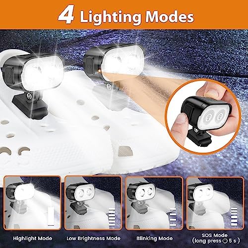 Bright Durable LED Lights for Crocs Shoes - Eco-Friendly camping