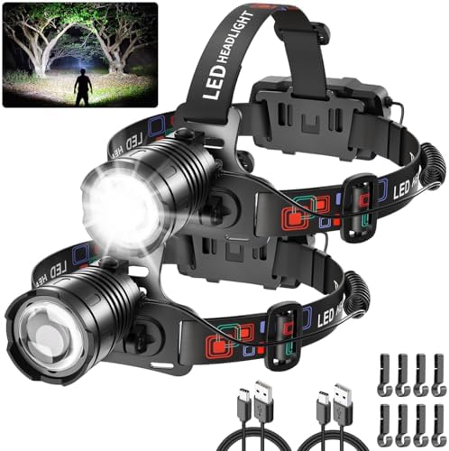 Rechargeable Headlamp 2Pack 990000LM Bright