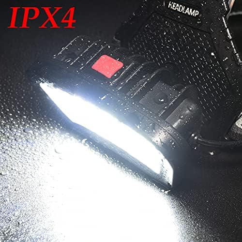 DARKBEAM Rechargeable Headlamp with COB Light and Red Strobe 2000 Lumen