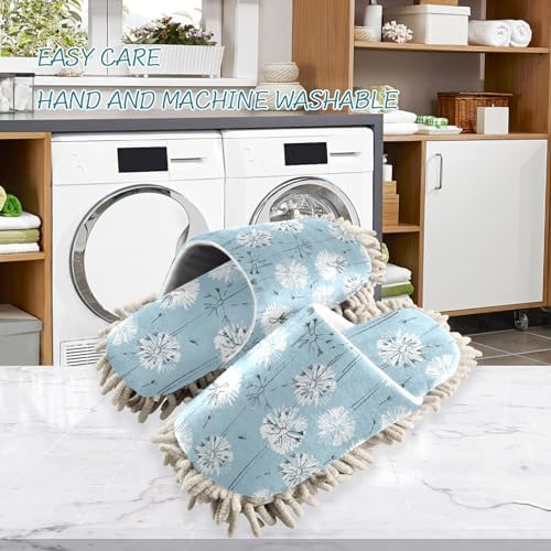 Kigai Microfiber Slippers Dandelion Flowers Blue - Size M