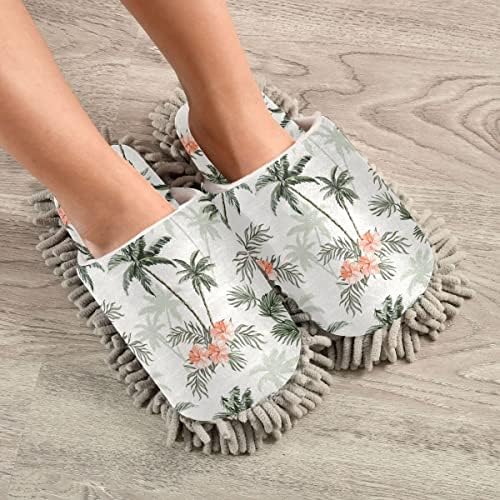 Coconut Tree House Slippers for Mopping
