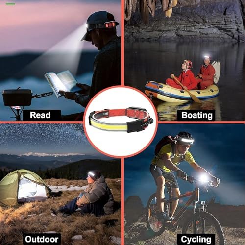 Aikertec Rechargeable Headlamp 4-Pack with 1500LM Brightness