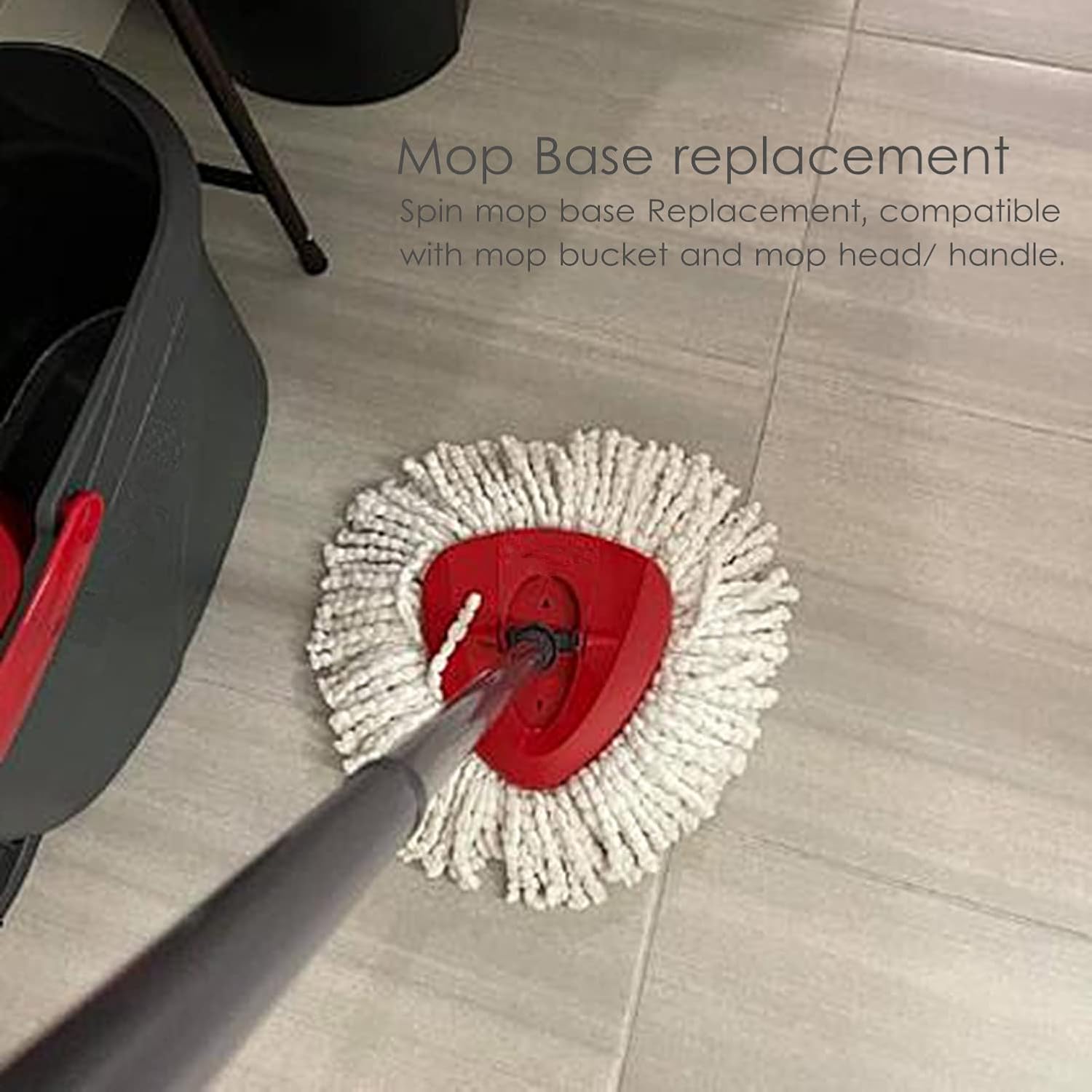 Gavoyeat Spin Mop Replacement Base Rotating Triangle Mop Head Cover