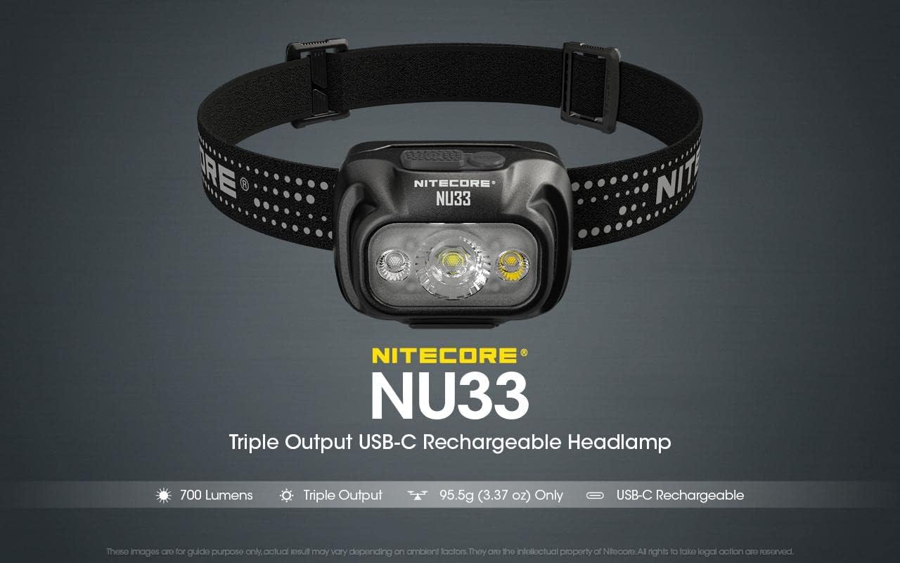 Bright Durable Nitecore NU33adjustable headlamp for camping trips