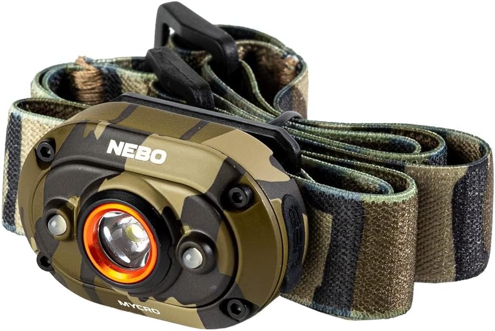 NEBO MYCRO Rechargeable LED Headlamp IPX4 Water Resistant 400 Lumen with Turbo Mode