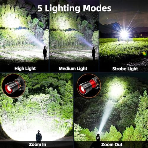 YUSEUBRechargeable Headlamp 900000 High Lumens