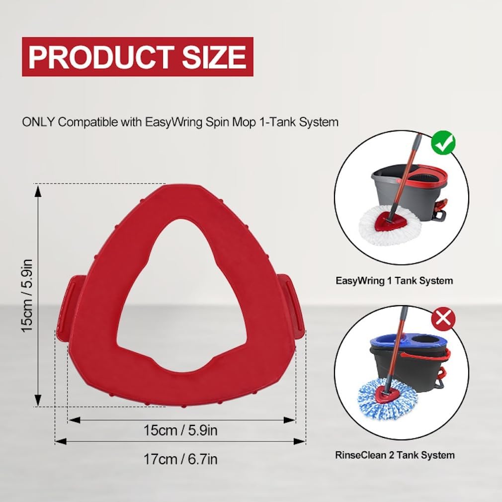 Power scrub brush headcompatible with Ocedar EasyWring 1-Tankspin system