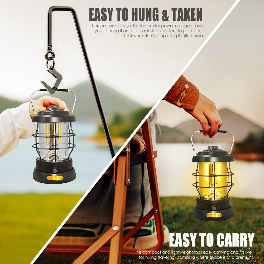 UniqueFire Rechargeable Emergency Camp Lantern 1500LM Dimmable LED Lantern Waterproof High Brightness