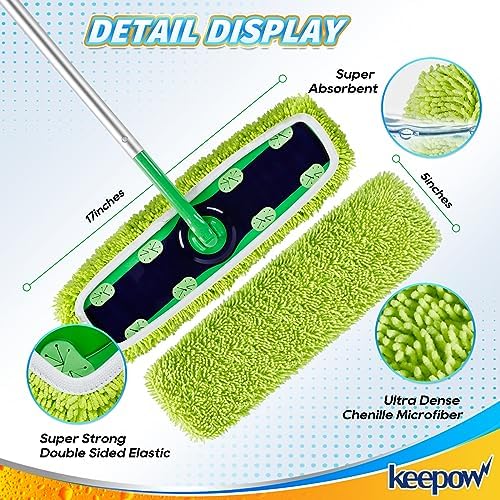 KEEPOW Reusable Swiffer XL Mop Pads