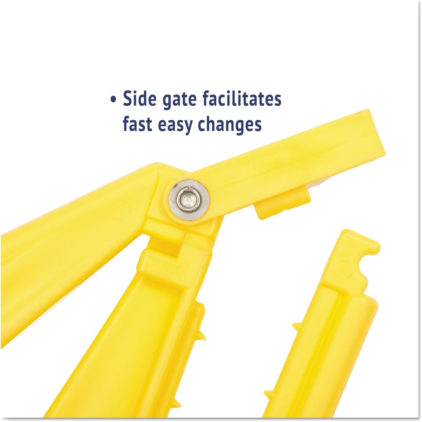 Boardwalk Quick Change plastic mop head handle with side latch 60-inchYellow