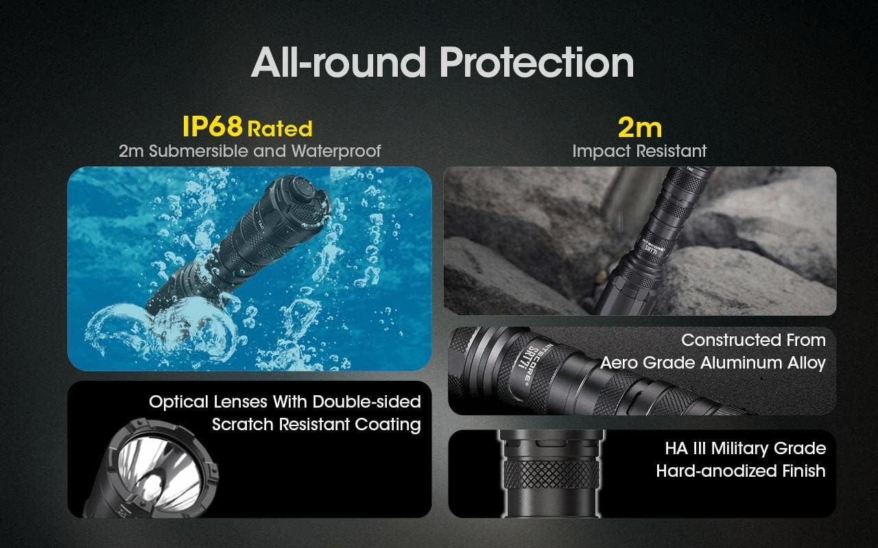 Nitecore SRT7i 3000 Lums 580m Reach 87k Intensity
